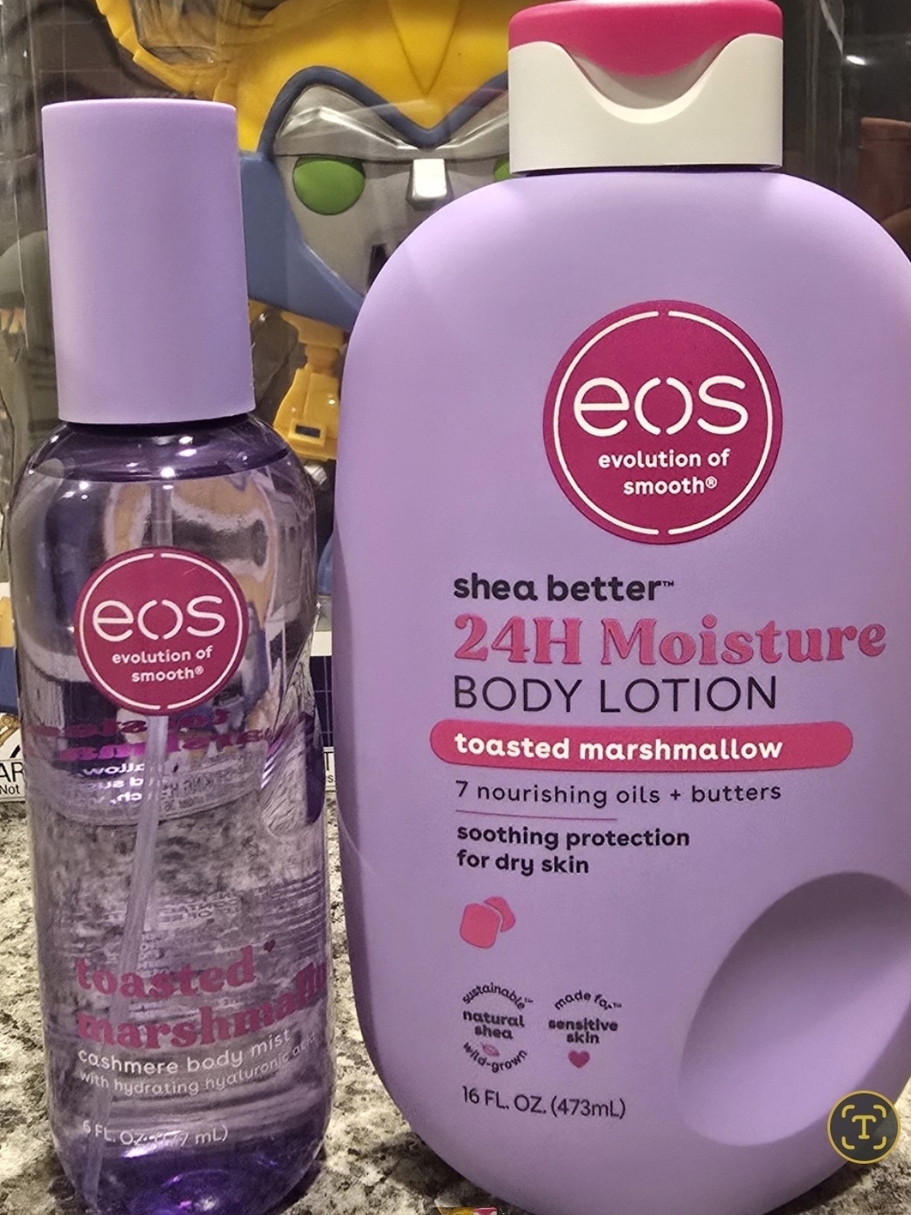 eos Lavender & Pink Shea Better 24H Moisture Body Lotion - Toasted Marshmallow